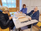 Kunniapuheenjohtaja Raija Härmä kävi tutustumassa laajennettuun Ulkoilumajaan ja tapaamassa hankeessa mukana olleita jäseniä.